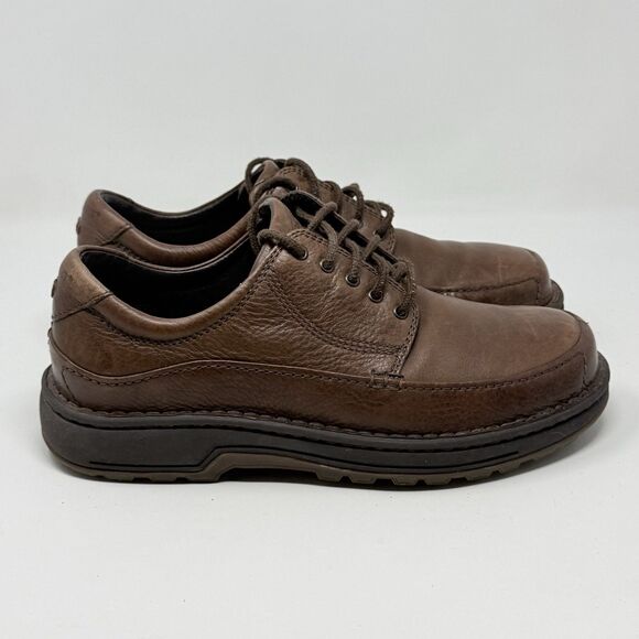 Rockport Blackville Derby Shoes Mens 10 W Wide Brown Tumbled Leather Casual main image 16